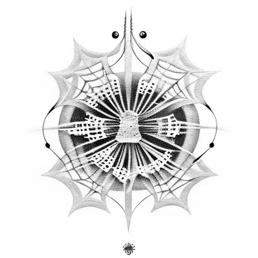 Guitar With Spider Lilies Intertwined In The Strings