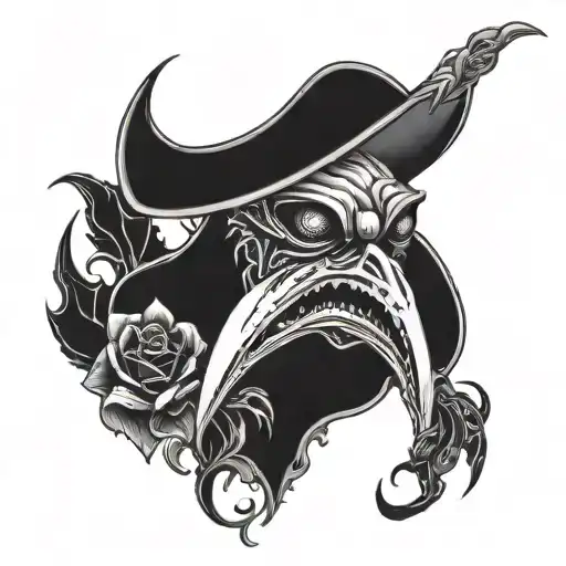 Plague Doctor Dragon Rose Sharp Teeth