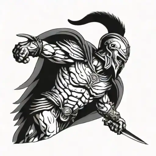 Screaming Spartan Warrior