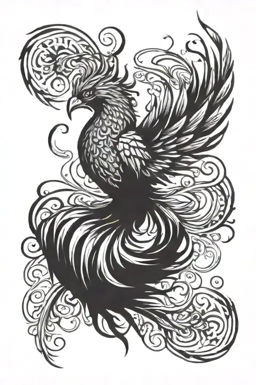 Growth And Rebirth Fire Phoenix