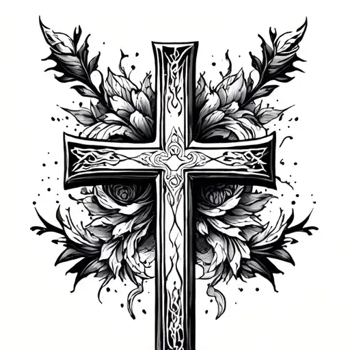 Male Cross Tatto Design