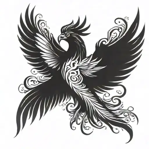 A Phoenix Rising From The Ashes Symbolizing Growth And Improvement