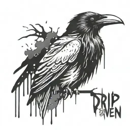 Drip Raven Grunge