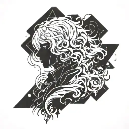 An Abstract Blackwork Design Inspired By The Kagune Of Tokyo Ghoul Characters