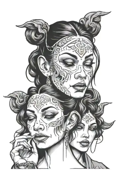 Hear No Evil See No Evil Hear No Evil Woman's Face