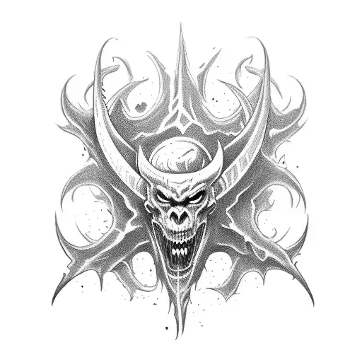 Full Back Male Tattoo Nasty Demon Horrifying