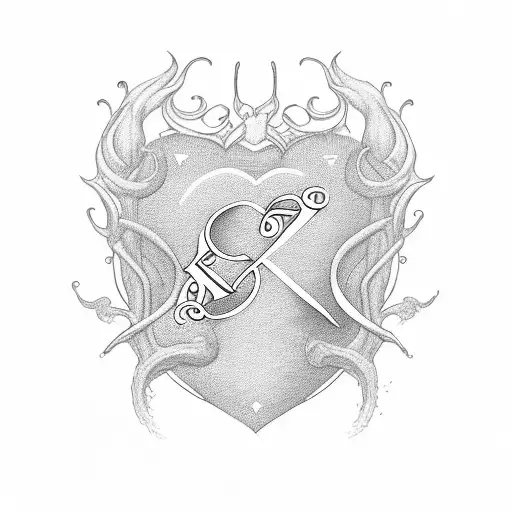 An J Initial With A Heart