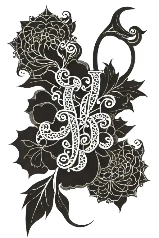 Initial J H Religious Symbols Incorporated Within Its Intricate Patterns