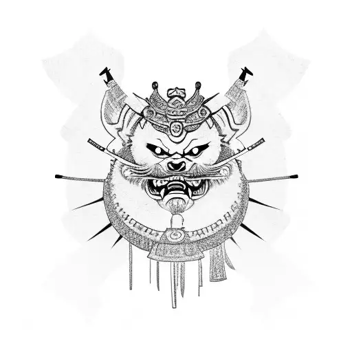 Samurai With A Fu Dog