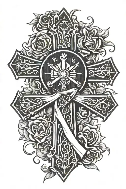 Sun Cancer Ribbon Cross Baseball Clock