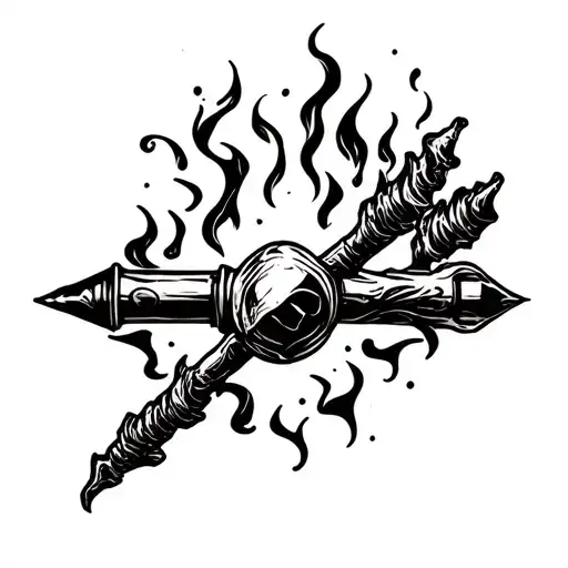 Fire Piston With Skeletone