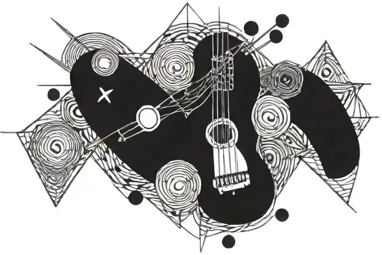 Combine Guitar Strings And Coins To Form A Geometric Design