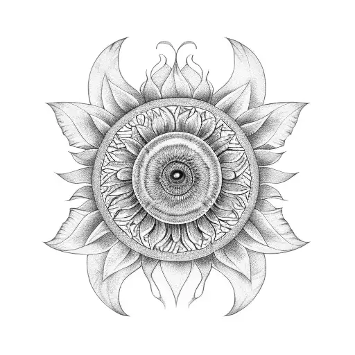 Sunflower With Dragons