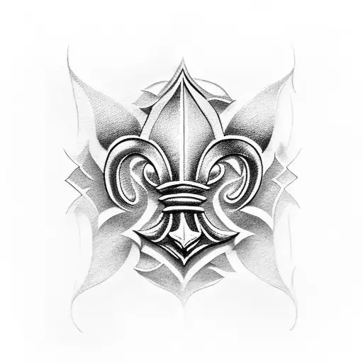 Fleur De Lis With Roman Numerals