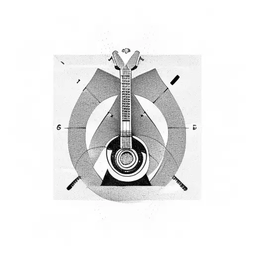 A Tattoo Of A Guitar And A Physics Equation Intertwined