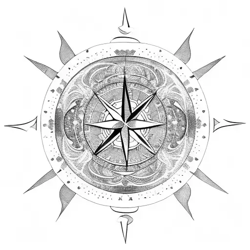 Moon Compass Nordic Flower