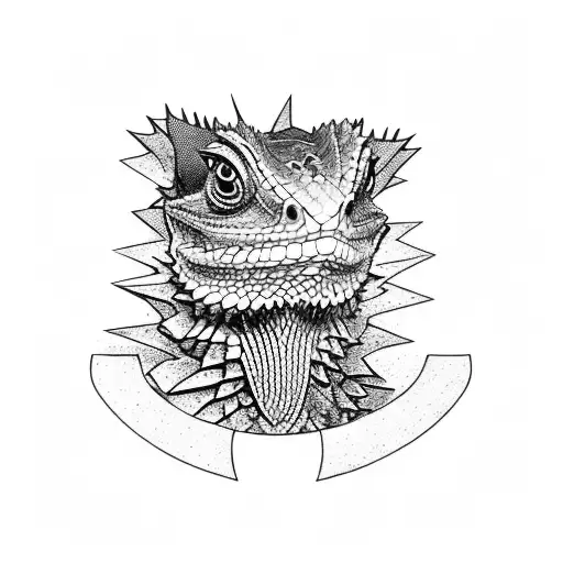 Bearded Dragon Riding A Mountain Bike