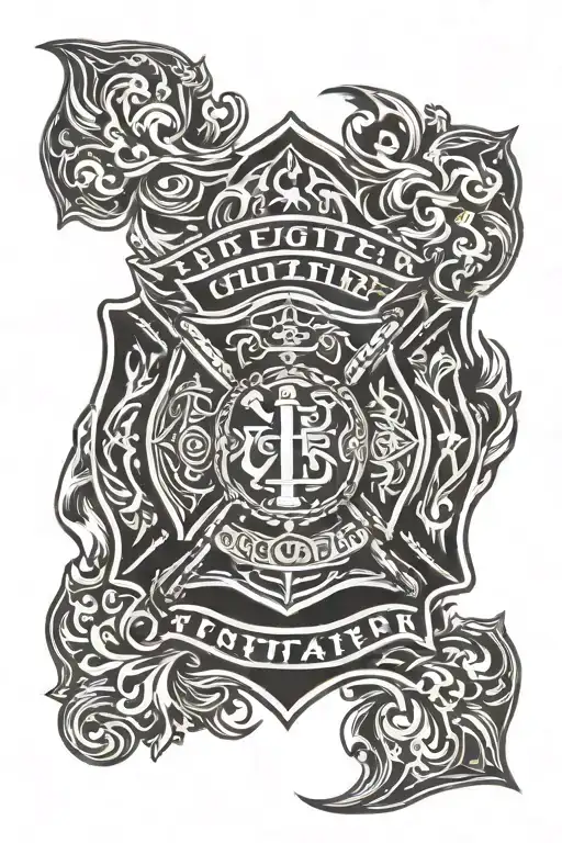 Elegant Firefighter Emblem