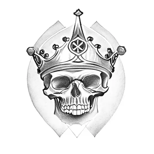 King's Crown Over Skull