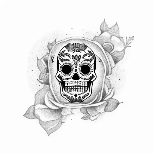 Mexican Pinup Girl Sugar Skull