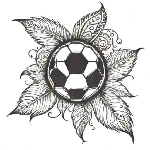 Combine A Football And A Traditional Indian Design To Represent Your Love For Both Interests