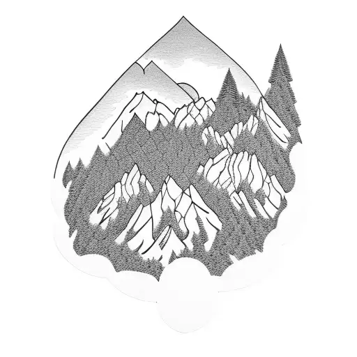 Mountain Landscape With Trefoil Flowers