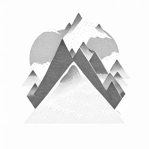 A Mountain Landscape With A Guitar-shaped Peak