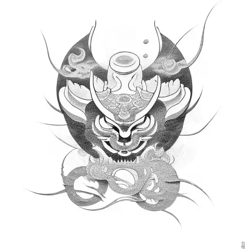 A Surreal Mashup Of Berserk And Traditional Japanese Art Elements