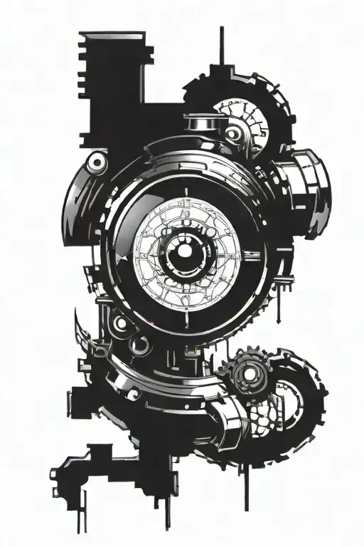 Eye Surrounded By Digital Clock In The Center Of A Videocamera