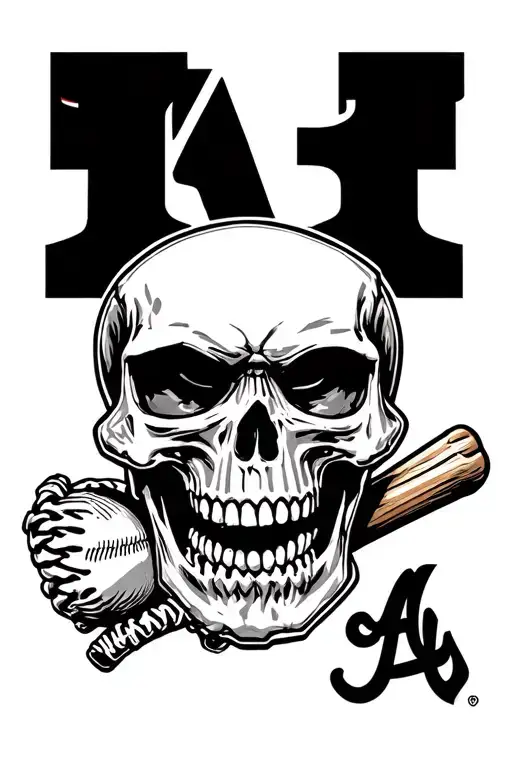 Atlanta Braves A With Skull