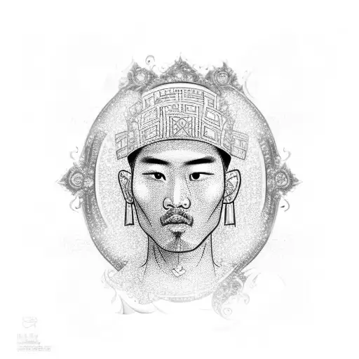 A Hunan Male Face Covered In Diamonds On Its Half