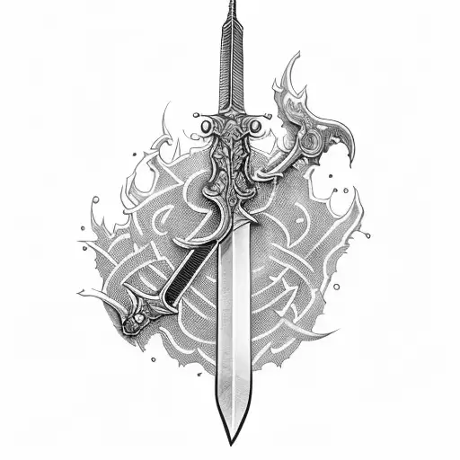 Sword With Lighting Bolt