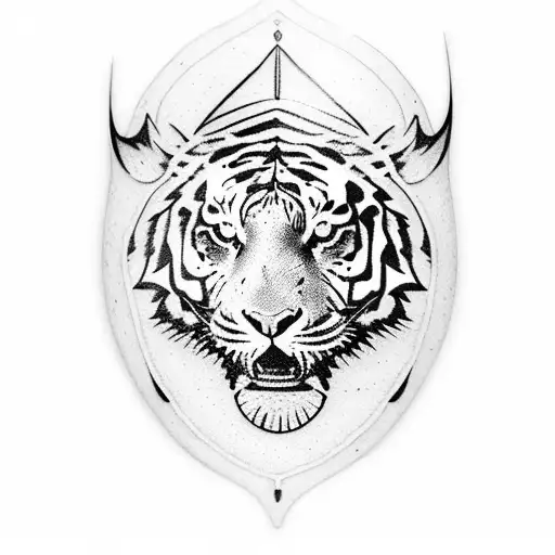Gladiator Forearm Shield With Tiger