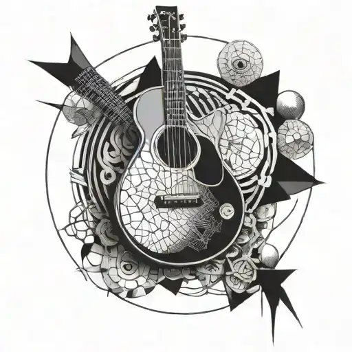 Combine Guitar Strings And Coins To Form A Geometric Design