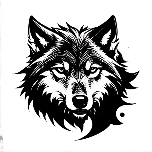 Wolf And Rune Symboles