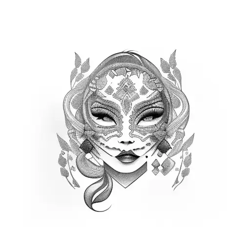 Chicano Mexican Girl Face Arm