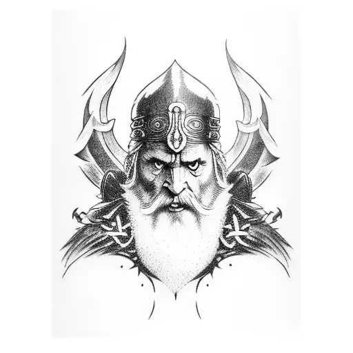 Odin With Hugin Et Munin