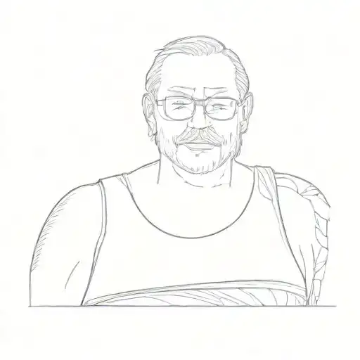 A Man In A Black Tank Top And A Woman In A Black Tank Top