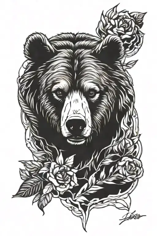 Bear Forearm Tattoo Men