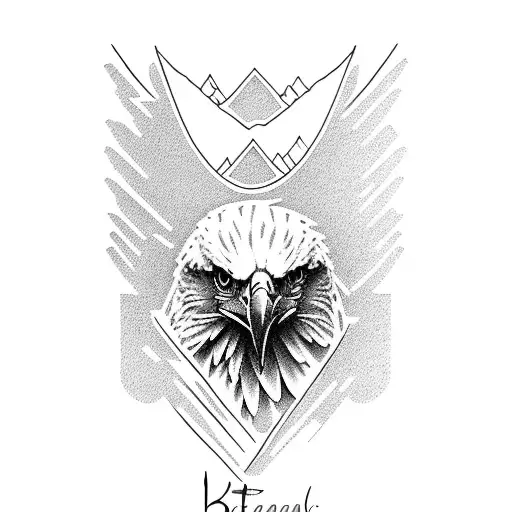 A Majestic Eagle Soaring Through The Mountains