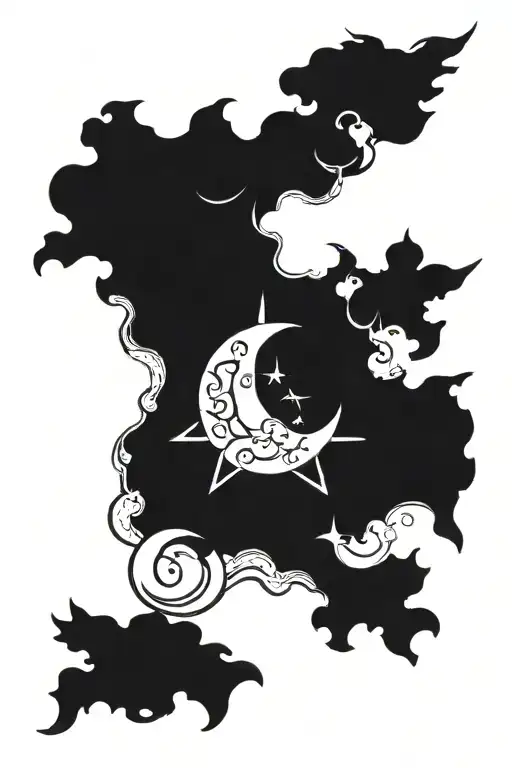 Moon Symbology Intertwined