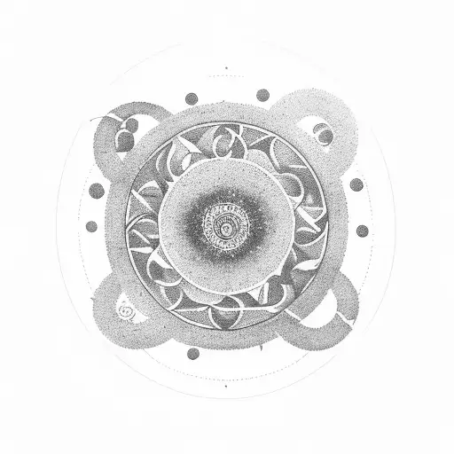 A Minimalist Enso Circle With Kaizen Symbol