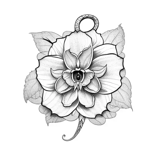 Narcissus Flowers And A Snake