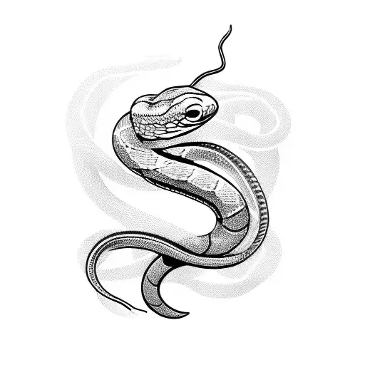 Snake Wrapped Around Scroll