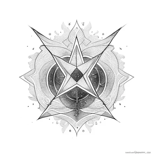 A Med Size Star With Shading