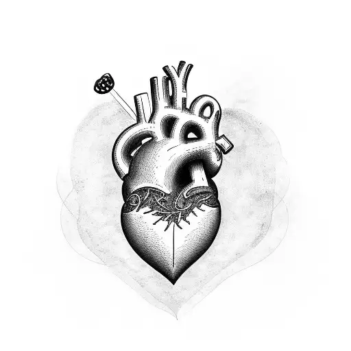 Heart With Initial And Date Aroud Heart