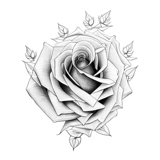 Rose With M & R Tattoo