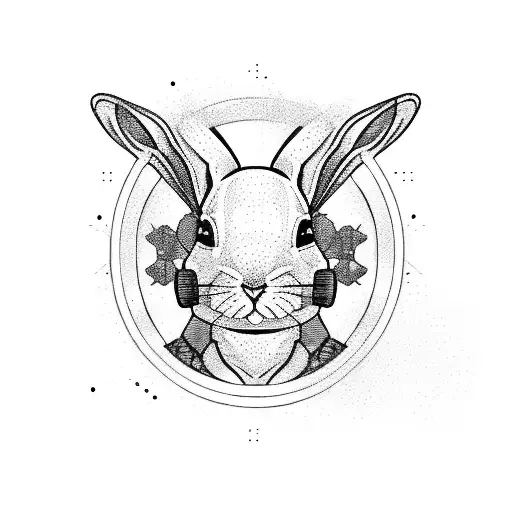 Cyborg Rabbit Cowboy Ninja