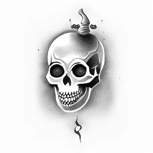 Clown Girl With A Skull