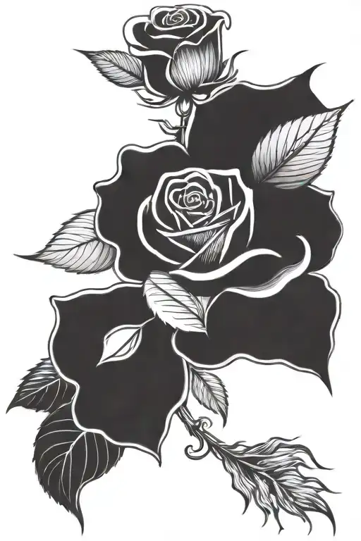 Rose That Says Rest In Peace David On It Tattoo